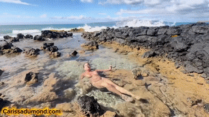 xsiteability.com - Carissa nude in the tide pools and lava rock in Hawaii thumbnail